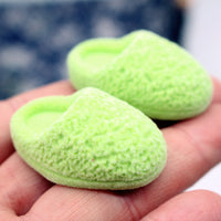 Dollhouse Miniature Flocked Cotton Slippers for OB11 Dolls