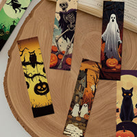 Halloween Scene Bookmarks, 30-Pack Original Design for Reading & Decoration