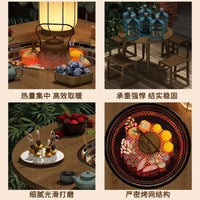 Multi-functional Portable Outdoor Picnic Table for Home Living Room - Round and Square Options