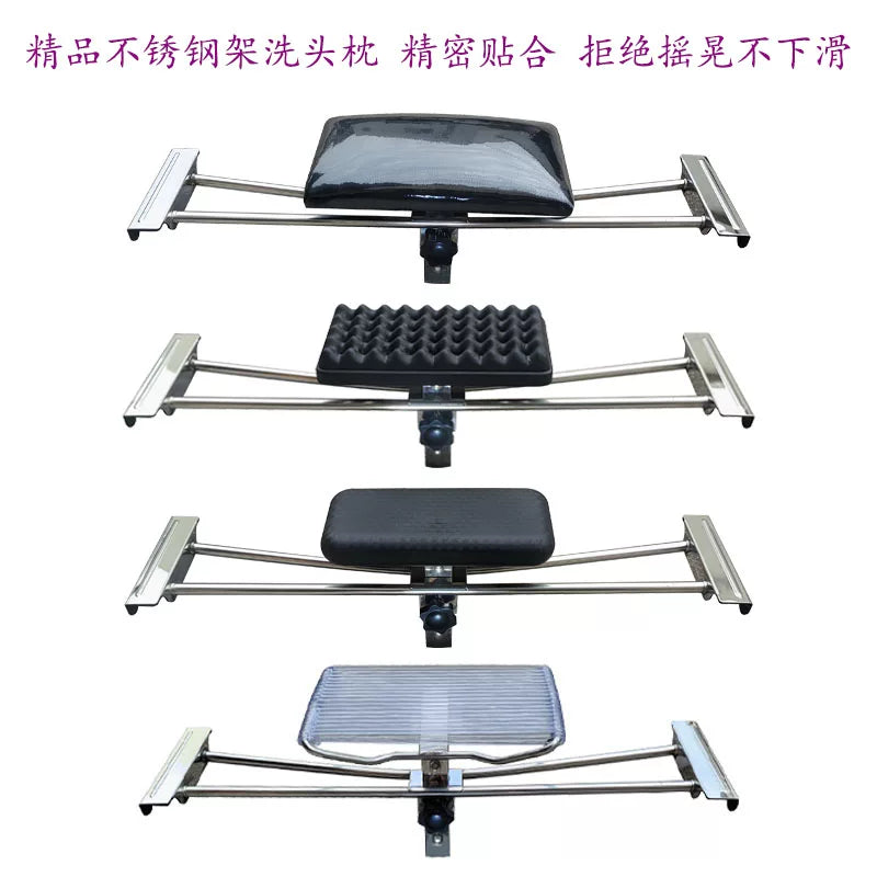 Adjustable Stainless Steel Shampoo Bed Headrest Pillow for Salon