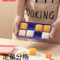 Baby Food Freezer Tray with Lid, Food Grade Soft Silicone Ice Cube Mold for Infant Homemade Puree Storage