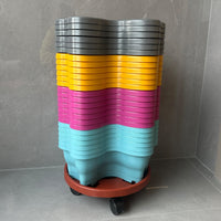 Large Stackable Vertical Garden Planter with Wheels for Balcony Vegetable Planting