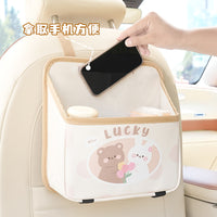 Car Seat Back Organizer with Trash Can and Storage Pockets, Multi-functional Vehicle Backseat Organizer