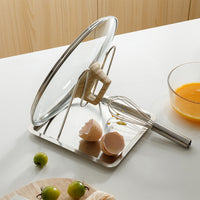 Jicang 304 Stainless Steel Pot Lid Holder Kitchen Countertop Organizer for Pot Lids, Spatulas, and Ladles