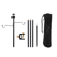 Portable Aluminum Alloy Foldable LED Light Stand for Outdoor Camping