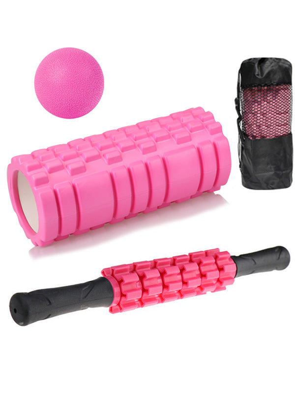 EVA Yoga Foam Roller Massage Set with Gear Stick and Fascia Ball
