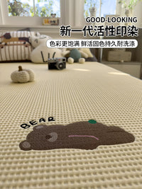 Waffle Weave Ice Bean Cooling Mat Bedding Set with Pillowcases for Summer