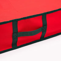 Christmas Wrapping Paper Storage Bag, PE Woven Waterproof Under-Bed Organizer for Holiday Decorations