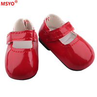 Doll Shoes for 14-inch Cotton Dolls, 5.5cm PU Leather Shoes for 20cm Plush Toys