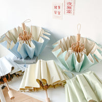 High-End 16-Rib UV Protection Folding Umbrella for Sun and Rain