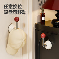 Suction Cup L-Shaped Hooks for Doors, Walls, Wardrobes, and Bathrooms - Hat and Coat Organizer