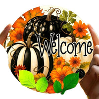 Autumn Maple Leaf Wreath Wooden Craft for Indoor Outdoor Home Decor
