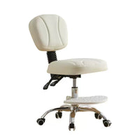 Ergonomic Dental Saddle Chair with Backrest, Swivel, and Height Adjustment