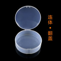 Round Transparent PP Powder Puff Storage Case