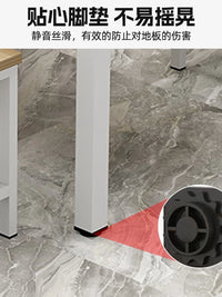 Commercial Dining Table and Chair Set for Restaurants and Canteens, Rectangular Fast Food Table with Stools