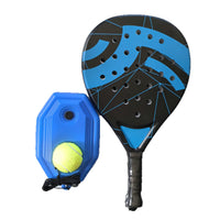 Outdoor Beach Tennis Racket Set for Beginners with Trainer - Carbon Fiber Paddle Tennis Racquet
