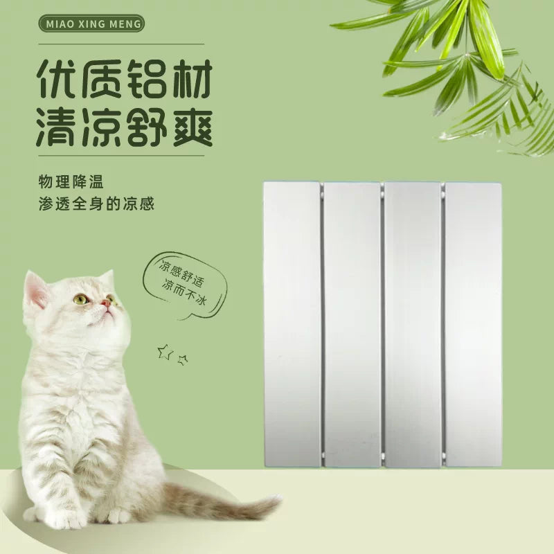 Pet Cooling Aluminum Plate for Small Animals - Summer Heat Relief Pad for Rabbits, Hamsters, Chinchillas, Cats, and Dogs