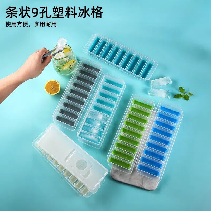 Cylindrical Ice Cube Tray Set for DIY Jelly and Bar Drinks, Easy Release Silicone Ice Molds