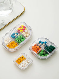 Portable Mini Pill Organizer with Multiple Compartments for Travel and Daily Use