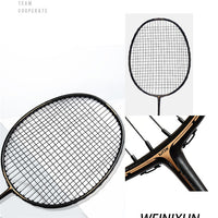 Winnison Carbon Fiber Badminton Racket Set - Ultralight Training Racket for Adults - Durable Aluminum-Carbon Integrated Design
