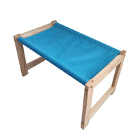 Wooden Cat Bed with Removable Washable Cushion, Indoor Elevated Pet Hammock for Cats
