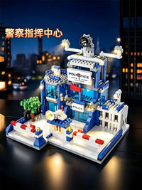City Street Police Station Building Blocks Set for Kids, Educational Toy Puzzle Gift