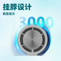 Portable Handheld Mini Fan with Digital Display, Foldable, Neck-Mounted, High-Speed Cooling, Quiet Operation