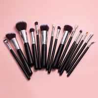 15-Piece Professional Makeup Brush Set for Eyeshadow and Face