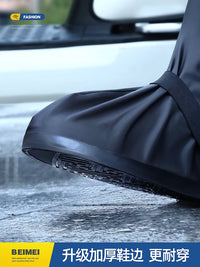 Reusable Waterproof Non-Slip Rain Shoe Covers for Men - Thickened Wear-Resistant Boot Protectors for Outdoor Delivery