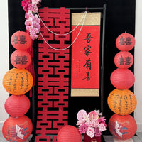 Wedding Wall Decor Simulation Flower Garland Red Pink Long Strip for Marriage Room Background Decoration