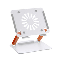 Adjustable Laptop Stand with Cooling Fan and USB Hub for Desk