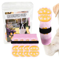 Pet Anti-Slip Anti-Scratch Dog Socks for Medium to Large Dogs, Indoor Quiet Paw Protectors