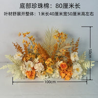 Wedding Aisle Flower Arrangement Forest Style Floral Row Wedding Background Decoration Artificial Flowers T-stage Road Guide Finished Floral Art