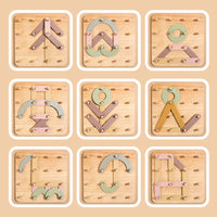 Kids' Geometric Shape Puzzle Pegboard Toy for Early Education