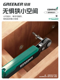 Greener Reversible Ratchet Screwdriver Set with Short Bits, 90-Degree Right Angle, Phillips/Slotted