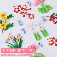 24 Solar Terms Winter Quilling Art DIY Material Kit with Tools and Display Box