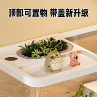 Turtle Tank with Platform, Small to Medium Sized Aquatic Habitat for Home Living Room Balcony