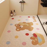 Non-Slip PVC Looped Coil Shower Mat for Bathroom Drainage, Easy Clean