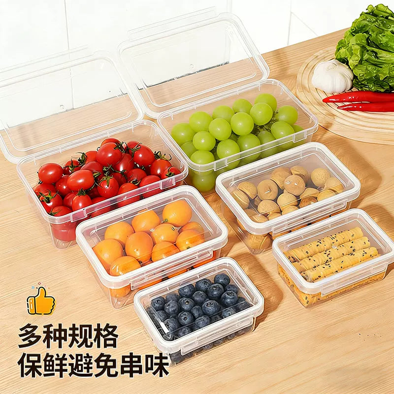 Food Grade Refrigerator Storage Containers with Lids for Fruits, Vegetables, and Meat