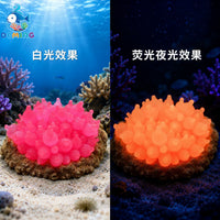 Glowing Coral Aquarium Decoration Silicone Fluorescent Reef Ornament for Fish Tank Landscape