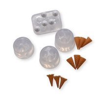 Miniature Ice Cream Cone & Cream Head Silicone Mold for Dollhouse DIY Crafts