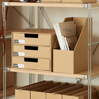 Multi-layer Kraft Paper Drawer Organizer for A4 Documents and Office Supplies
