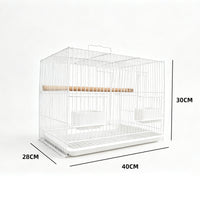 Portable Foldable Pet Bird Cage for Small Birds Travel Carrier with Handle, Spray-Coated Breeding and Ornamental Bird Cage