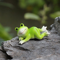 Miniature Resin Frog Figurines for Micro Landscape, Fish Tank, and Desk Decor