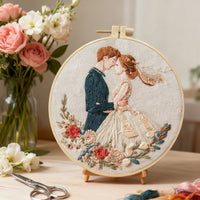 DIY Embroidery Kit Wedding Dress Floral Pattern Handcraft Material Set