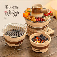 Charcoal Brazier Set for Tea Ceremony, BBQ, and Outdoor Heating
