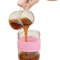 Portable Cold Brew Coffee Tumbler with Ice Cube Mold, Large Capacity Quick-Cooling Travel Cup