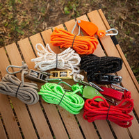 Outdoor Camping Pulley Adjuster Tent Fastener Reflective Guy Rope for Awnings and Tarps