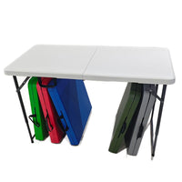 Portable Folding Plastic Table for Outdoor Market Stalls and Home Use, Adjustable Height