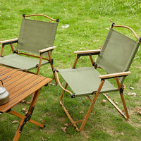 Outdoor Portable Folding Camping Chair with Backrest, Lightweight Aluminum Alloy Kermit Chair for Beach, Camp, Picnic